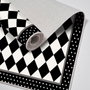 Mijölnir Juego de alfombras de baño Blanco y Negro (2 piezas)
